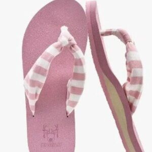 KUAILU YOGA FOAM FLIP FLOPS WITH ARCH SUPPORT THONG SANDALS NON-SLIP PINK